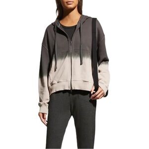 ATM Anthony Thomas Melillo Dip Dye Hoodie Full Zip Sweatshirt